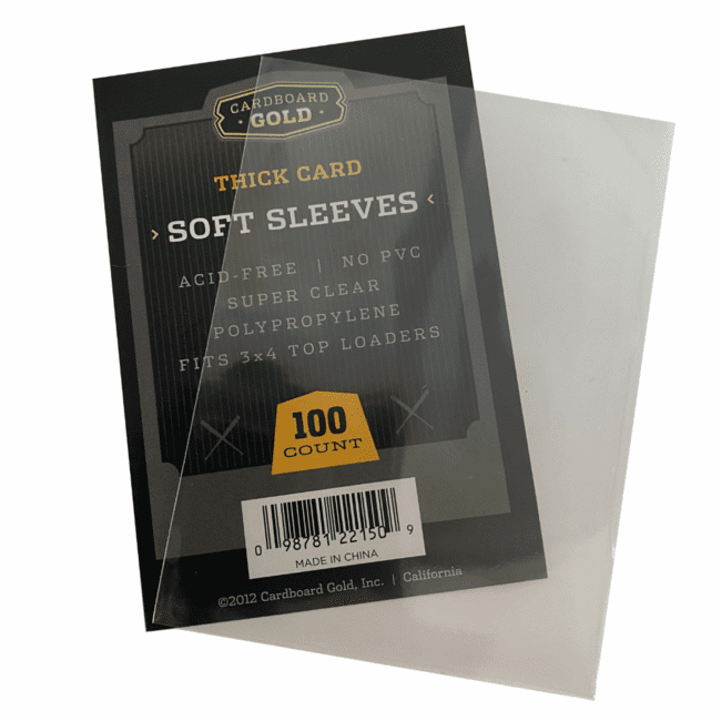 Cardboard Gold Soft Sleeves (Thick) for Memorbilia/Relic/RPA Cards Sierranevadasportscards Cardboard Gold Soft Sleeves (Thick) for Memorbilia/Relic/RPA Cards Sierranevadasportscards