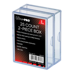 2-Piece 25-Count Clear Card Storage Boxes (2ct)
